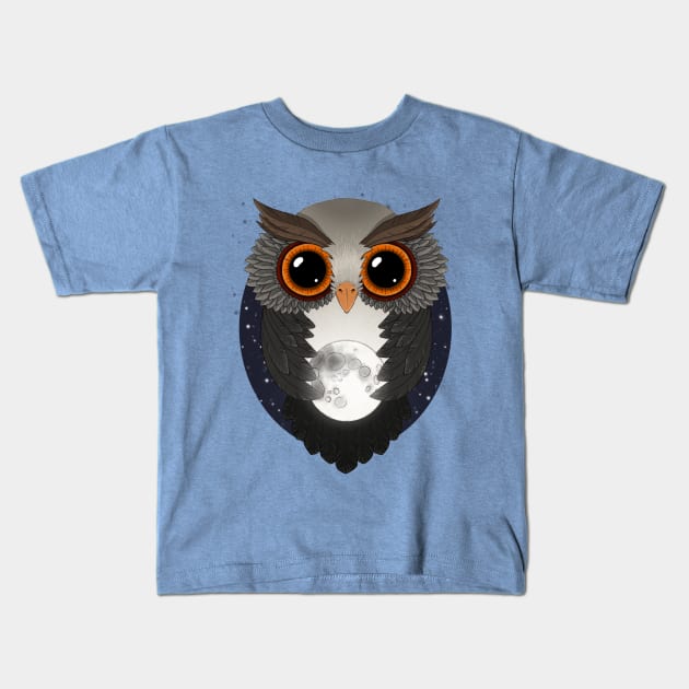 Night Owl Society Kids T-Shirt by eliasanmar